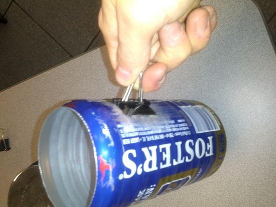 Fosters held by handle