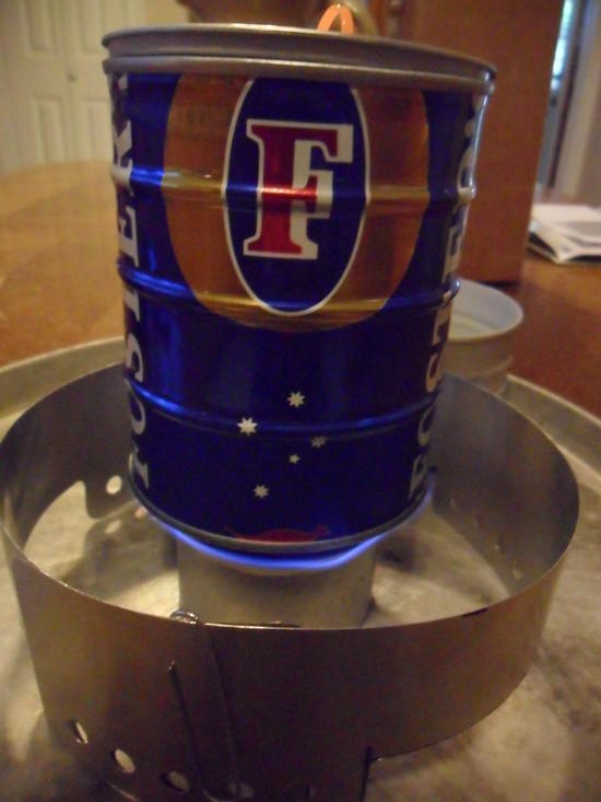 MYOG windscreen around a Fosters cook pot