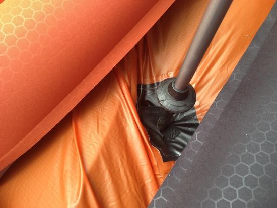 Seat for poles tough and textured to keep slipping to a minimum.