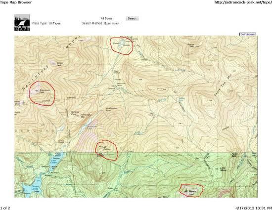 Mt Marcy area
