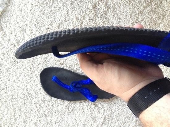 Re-cut the shape to fit my foot and hand-molded the footbed/sole...