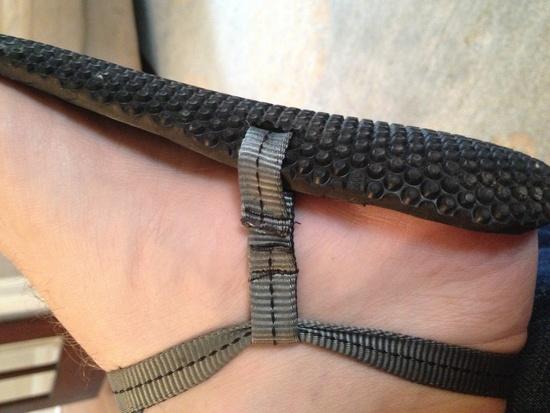 Sewn side strap