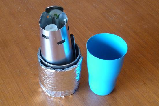 Cup removed