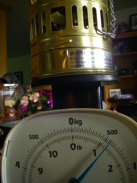 Fueled weight of SVEA 123R sans pot