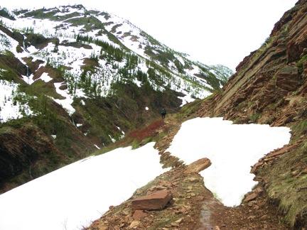 iRounding the corner at 6700&rdquo;to face the Indian Creek Basin above./i