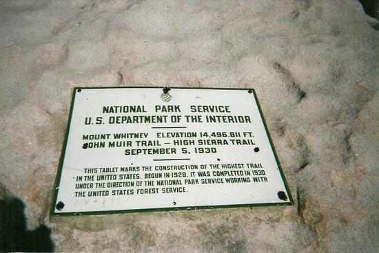 Mt. Whitney Trail Marker