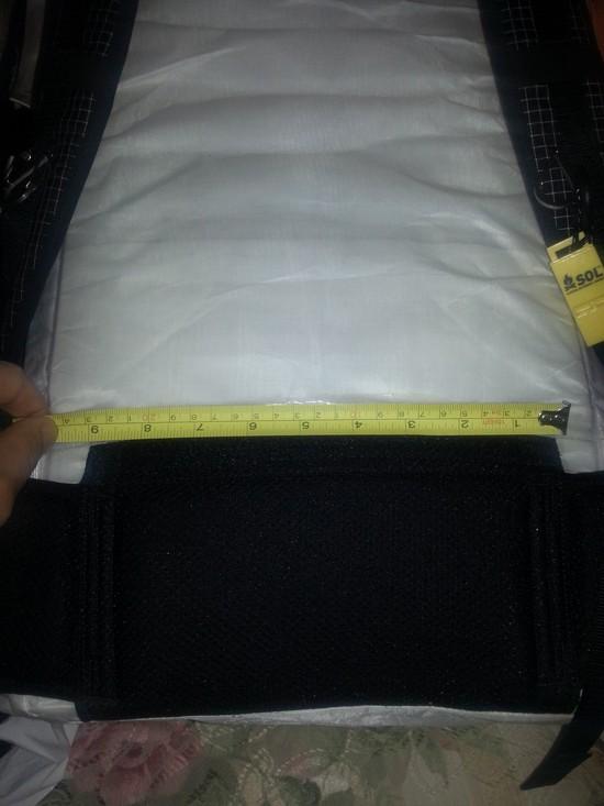 9" across back panel