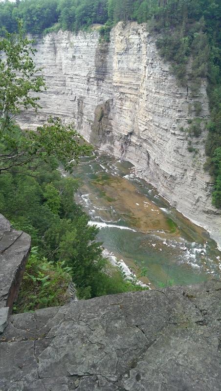 River flowing through the gorge