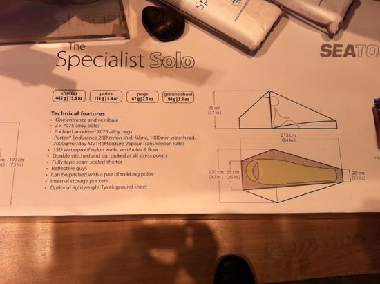 1-man tent specs