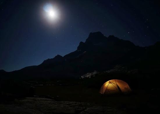 Camp at night