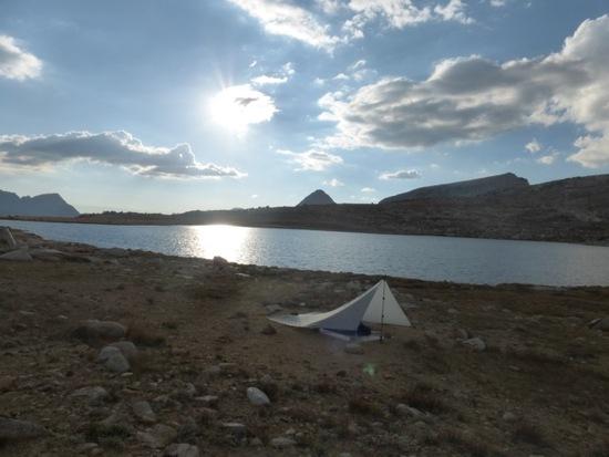 First night's camp on Mesa Lake