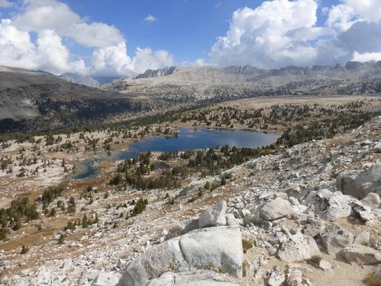 View down to Elba Lake