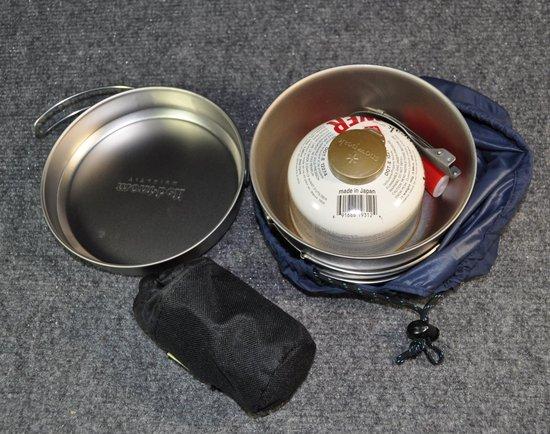 MontBell Titanium Cooker #1 plus SnowPeak Titanium Bowl