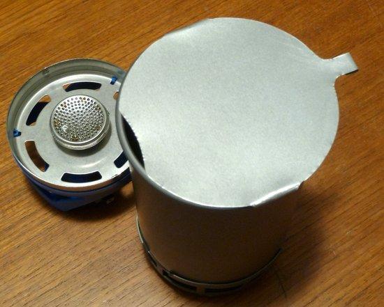 Lid installed with drinking cutout active