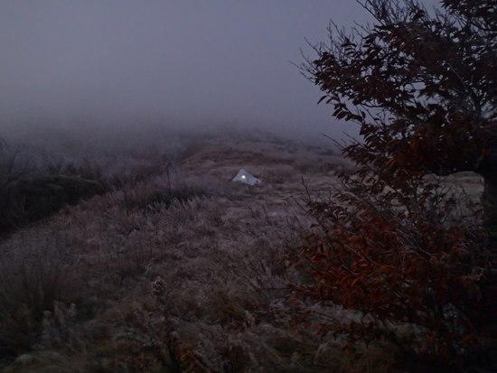 Tarp / Bivy on exposed ridge