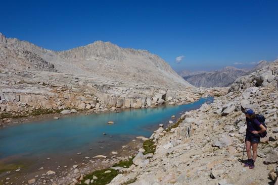 Frozen tarn near Gabbot Pass