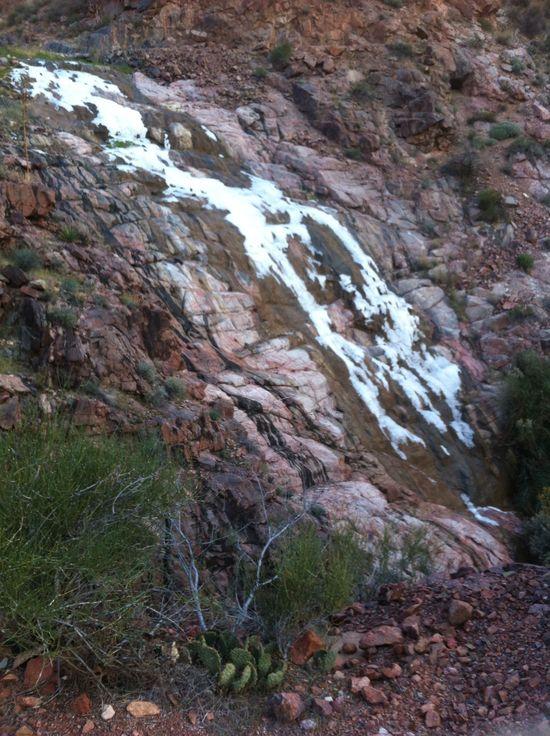 Frozen waterfall