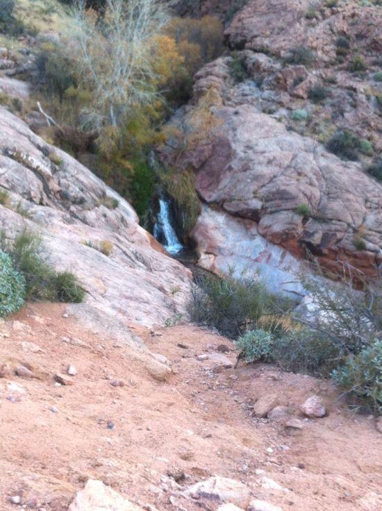 Waterfall at top of Devil's corkscrew