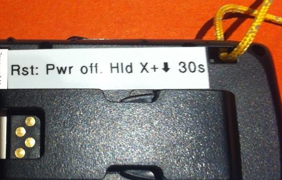 Reset label on DeLorme inReach SE