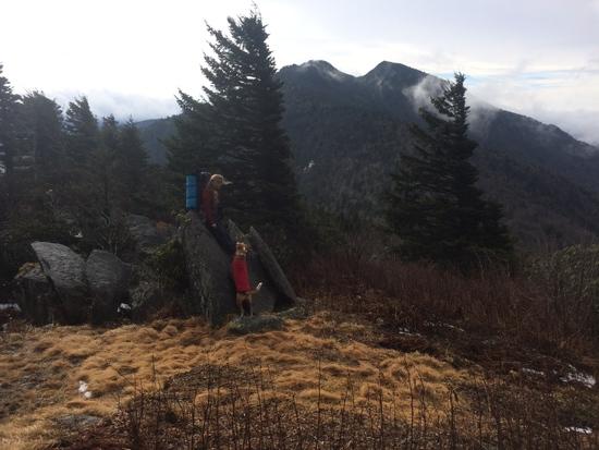 Descending into Deep Gap.  Cattail Peak is ahead.