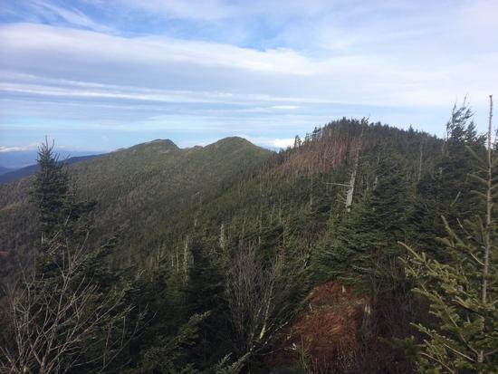 Looking back over our route from the side of Mt. Craig.