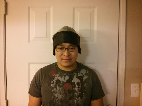 beanie on