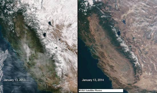 CA with and without snow