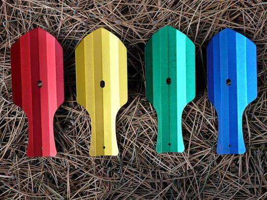 the anodized prototypes (all shape E, final is shape G)