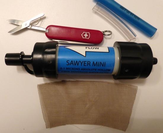 materials for Sawyer Mini pre-filter