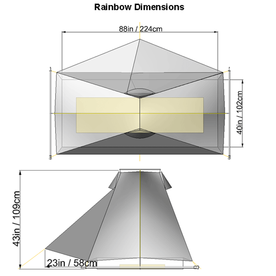 Tarptent Rainbow dimensions