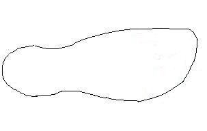 Artist's rendition of desirable foot shape.