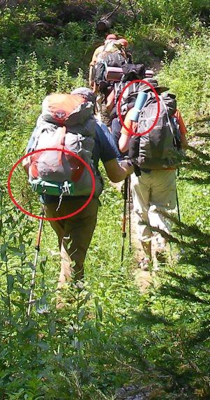 other hiking buddies using mat