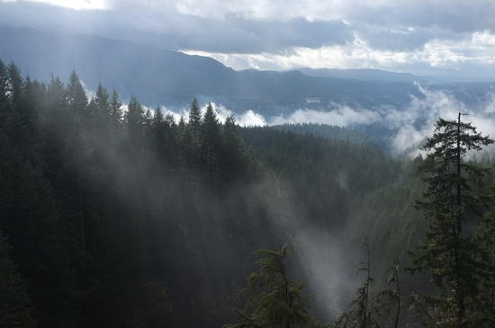 Looking back from near the top