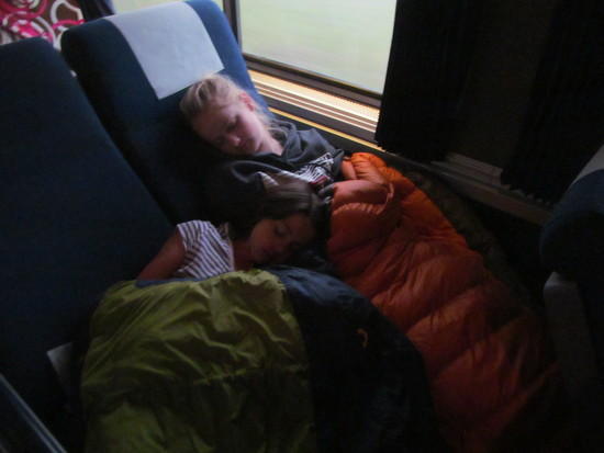 Sleeping with sleeping bag on Amtrak