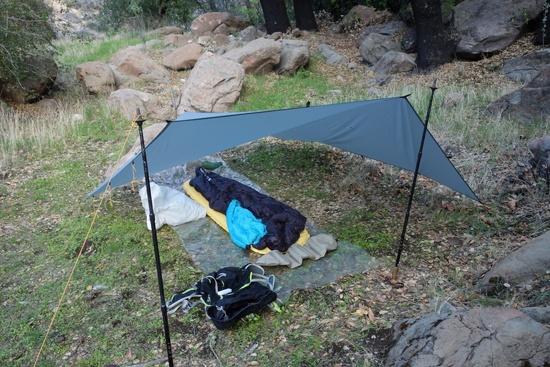 Tarp setup: BG 9x9 silnylon