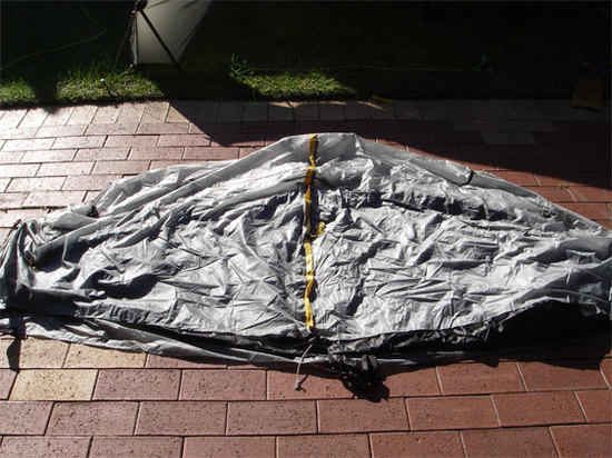 tent folding preparation