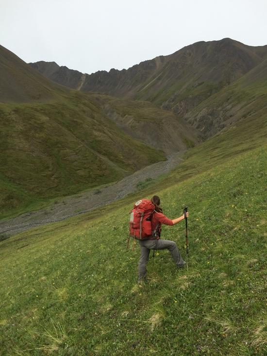 Climbing to the pass out of Trail Creek