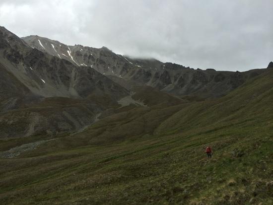 Climbing up an unnamed pass