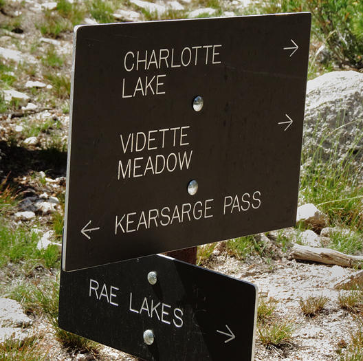 National Park trail sign
