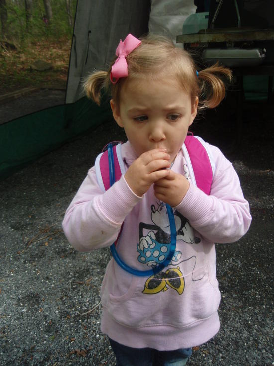 Lily with her Camelbak