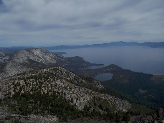Lake Tahoe, Emerald Bay, and Cascade Lake from the Top of Mt. Tallac