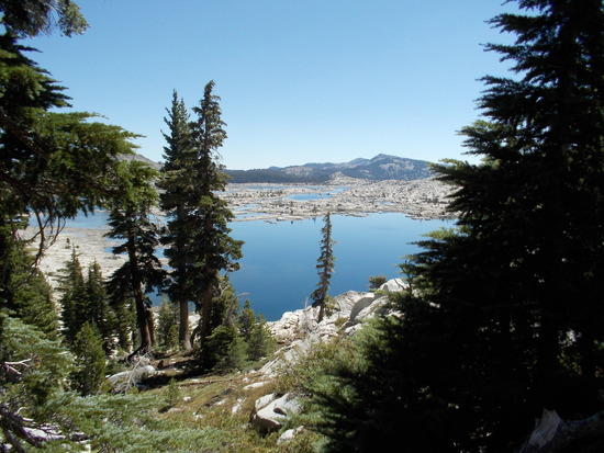 Lake Aloha from the trail to Mosquito Pass