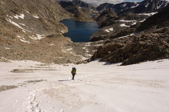 ascending Alpine Lakes pass from the south