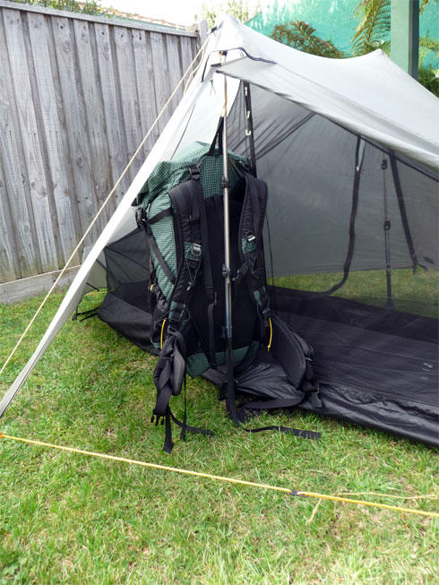 hanging a pack