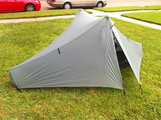 tent with door open