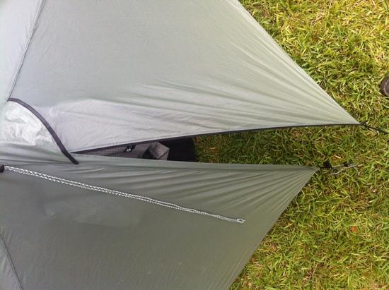 tent with door open top view