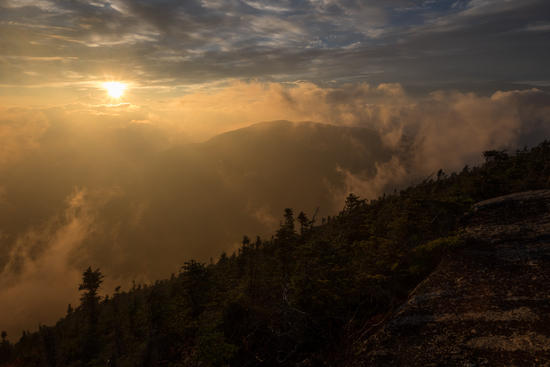 Sun disappearing on top of Dix Mtn
