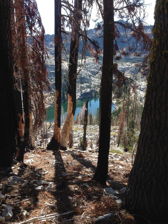 Snowslide lake view