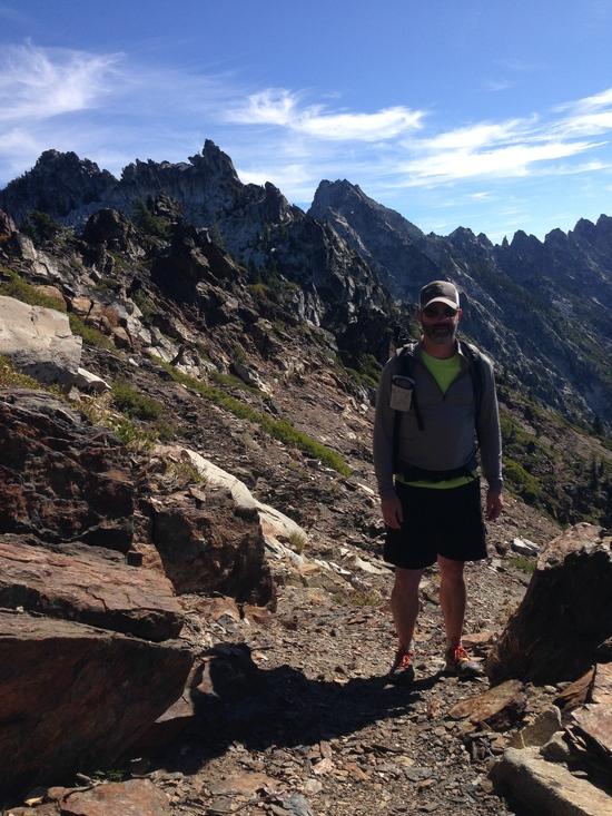 Yours truly at the Sawtooth "saddle."