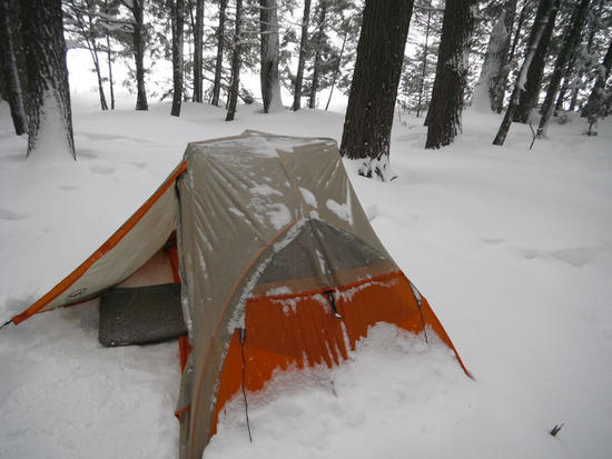 After a small snowstorm, Winter 2012, Porcupine Mtns, UP of Michigan